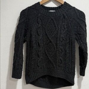 Zara dark grey Cable Knit Sweater